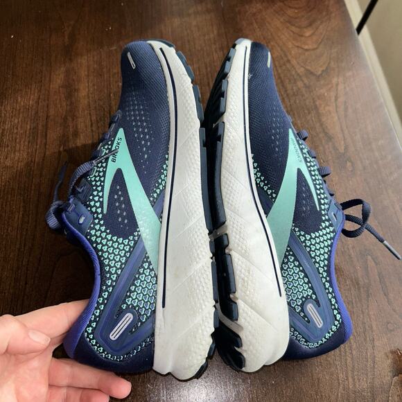 Brooks Ghost 14 Running Shoes Blue Womens Sz 9 - Picture 9 of 10